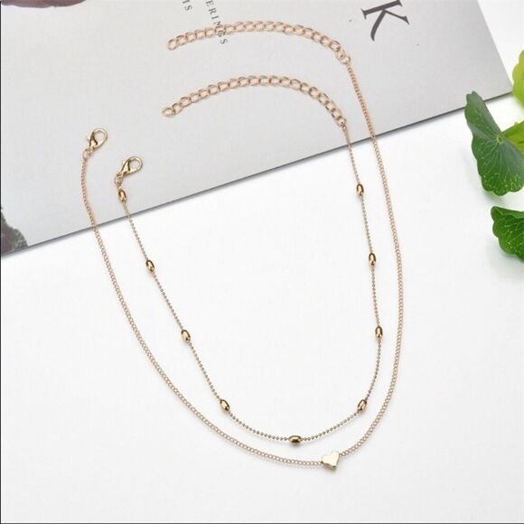LAST ONE! Gold heart trendy choker necklace - Picture 4 of 4